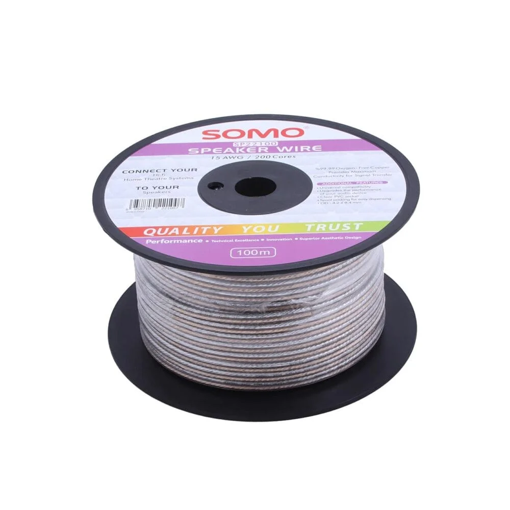 سیم بلندگو 200 رشته ای SOMO SP22100 سومو 100 متری ASRTOOLSS سیم بلندگو 200 رشته ای SOMO SP22100 سومو 100 متری ASRTOOLSS