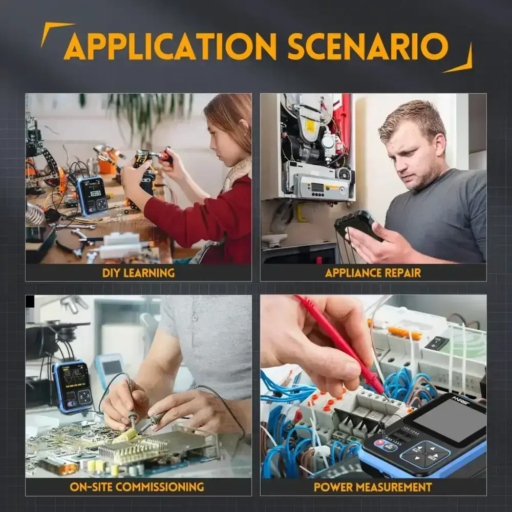 اسیلوسکوپ و تستر قطعات 3 کاره مدل FNIRSI DSO-TC3 - تصویر 12