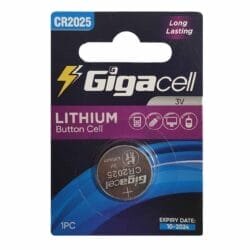 باتری سکه‌ ای لیتیومی گیگاسل مدل Gigacell CR2025 بسته 1 عددی ASRTOOLS