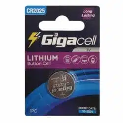 باتری سکه‌ ای لیتیومی گیگاسل مدل Gigacell CR2025 بسته 1 عددی ASRTOOLS