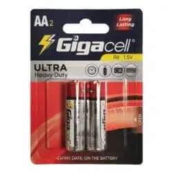 باتري قلمي گيگاسل مدل Gigacell Ultra Heavy Duty GigaCell-AA R6 بسته2 عددي ASRTOOLS