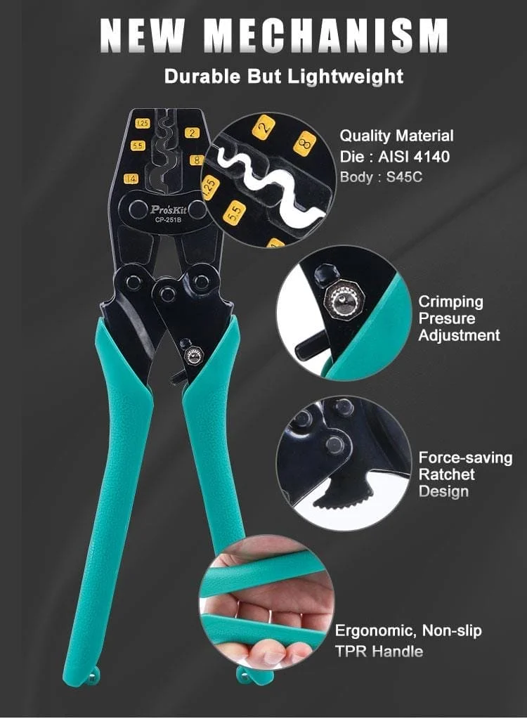 آچار پرس کابلشو پروسکیت مدل Proskit CP-251B