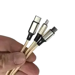 کابل تبدیل سه کاره USB به MicroUSB، Type C, LIGHTNING ویکتور مدل VICTOR 10015عصرتولز