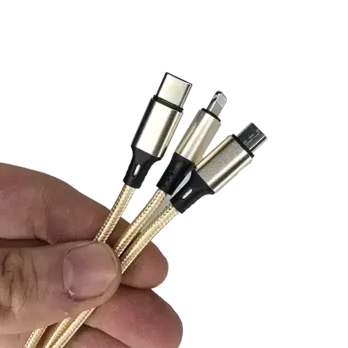 کابل تبدیل سه کاره USB به MicroUSB، Type C, LIGHTNING ویکتور مدل VICTOR 10015عصرتولز