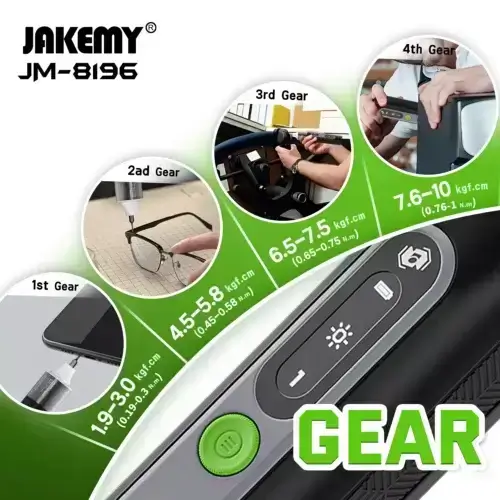 ست پیچ گوشتی شارژی جک می مدل Jakemy JM-8196 مجموعه 35 عددی asrtools