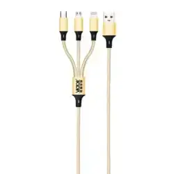 کابل تبدیل سه کاره USB به MicroUSB، Type C, LIGHTNING ویکتور مدل VICTOR 10015عصرتولز