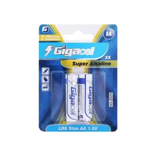 باتري قلمي گيگاسل مدل GigaCell-AA Super Alkaline بسته2 عددي