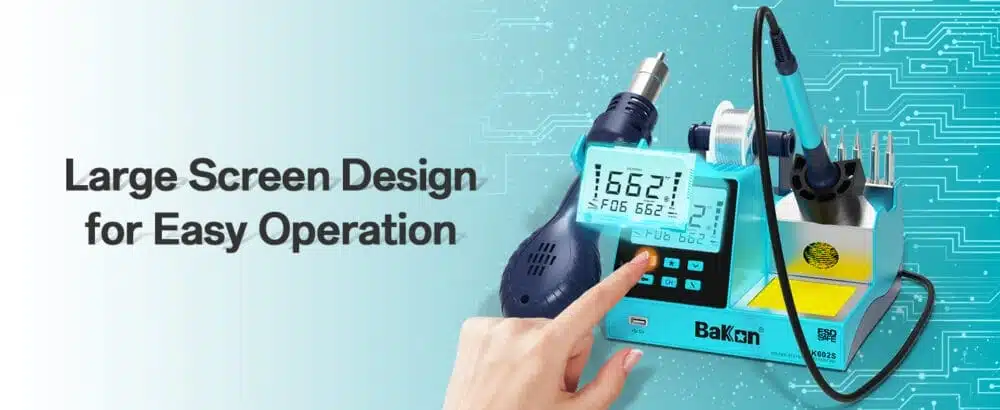 هویه و هوای گرم رومیزی 90 وات باکون مدل Bakon BK-602S 2 هویه و هوای گرم رومیزی 90 وات باکون مدل Bakon BK-602S عصرتولز