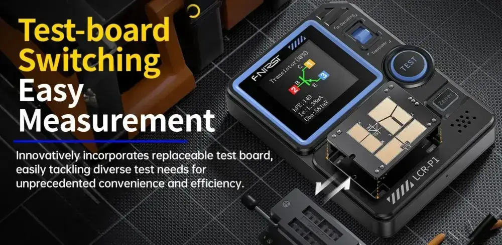 تستر قطعات الکترونیکی مدل FNIRSI LCR-P1 5 تستر قطعات الکترونیکی مدل FNIRSI LCR-P1