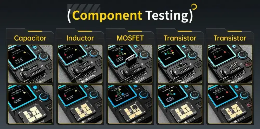 تستر قطعات الکترونیکی مدل FNIRSI LCR-P1 9 تستر قطعات الکترونیکی مدل FNIRSI LCR-P1