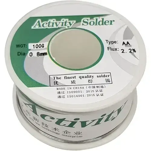 سیم لحیم اکتیویتی مدل Activity Sloder ZHONGSHI 0.8mm 100gr عصرتولز