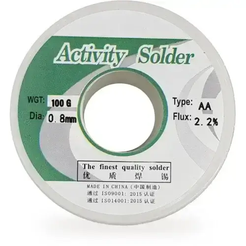 سیم لحیم اکتیویتی مدل Activity Sloder ZHONGSHI 0.8mm 100gr عصرتولز