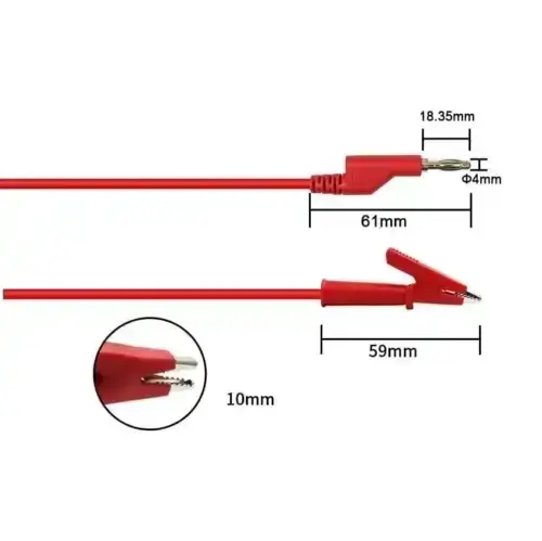 کابل رابط منبع تغذیه پرسی مدل Alligator Clip Test Probe 15A1000V