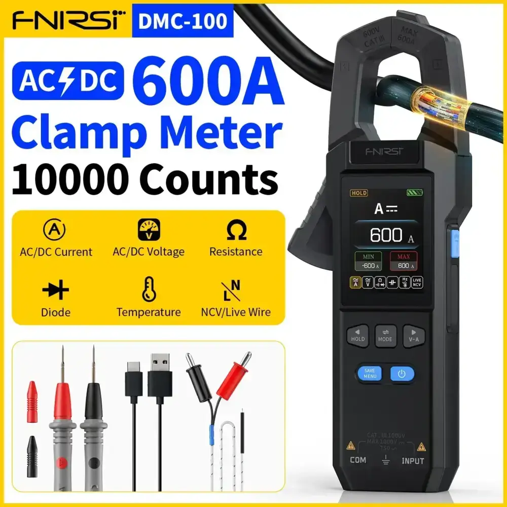 مولتی متر کلمپی هوشمند فینرسی مدل FNIRSI DMC-100 عصرتولز
