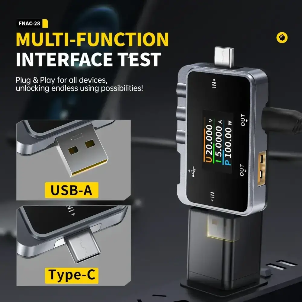 تستر درگاه USB دو کاره فینرسی مدل FNIRSI FNAC-28