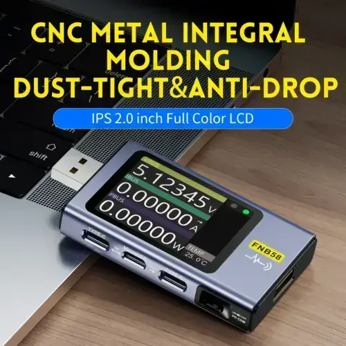 تستر و مانیتور ولتاژ و جریان USB فنیرسی مدل FNIRSI FNB58 عصرتولز
