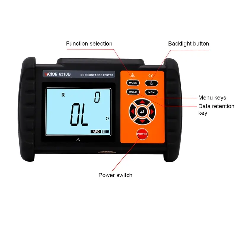 میکرو اهم متر دیجیتالی ویکتور مدل VICTOR 6310B