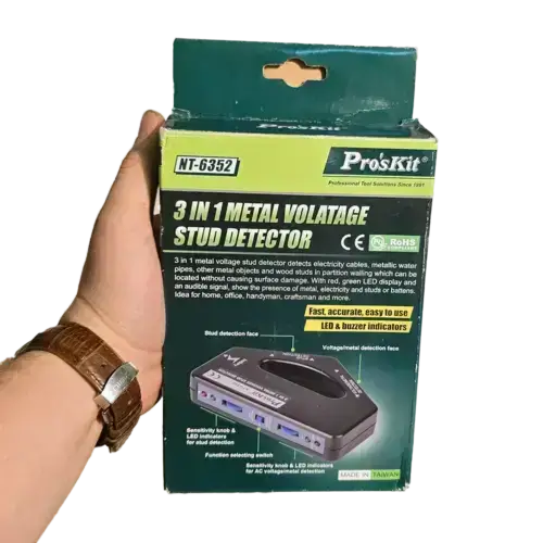 دتکتور سه کاره، فلزیاب، برق یاب، چوب یاب پروسکیت مدل Proskit NT-6352 عصرتولز