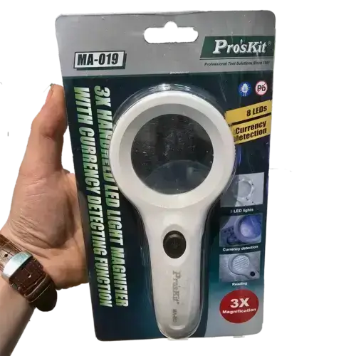 ذره بین دستی چراغ دار پروسکیت مدل Proskit MA-019