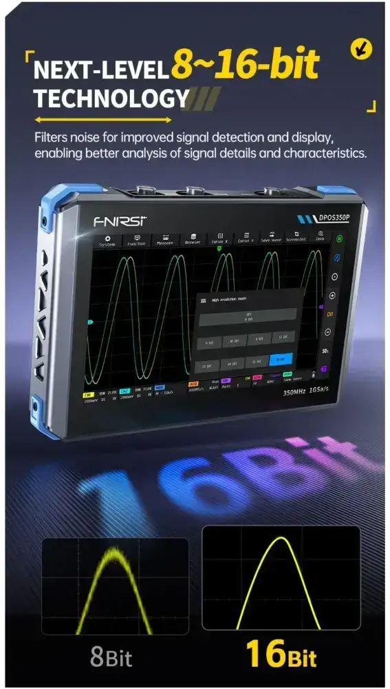 اسیلوسکوپ تبلتی 4 کاره مدل FNIRSI DPOS350P
