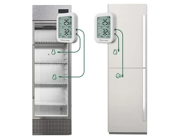 دیتالاگر دما و رطوبت بلوتوثی دیواری با پراب دمای اکسترنال سفارشی مدل FRESHLIANCE BlueTag TH30R