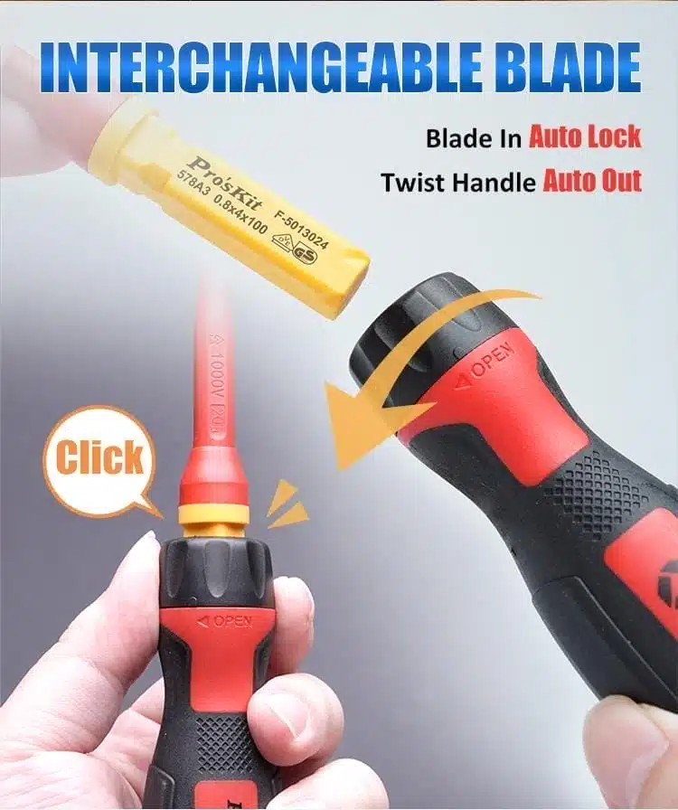 مجموعه 13 عددی پیچ گوشتی فشارقوی پروسکیت مدل Proskit SD-V861