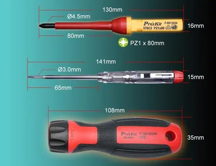 مجموعه 13 عددی پیچ گوشتی فشارقوی پروسکیت مدل Proskit SD-V861