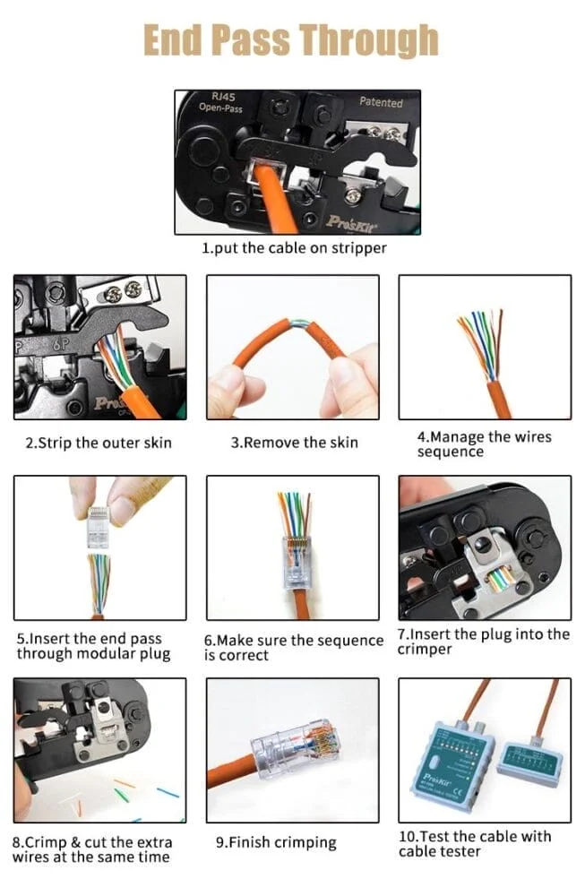 آچار سوکت زن شبکه پروسکیت مدل Proskit CP-376TN