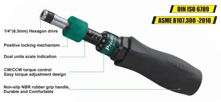 پیچ گوشتی قابل تنظیم پروسکیت مدل ProsKit SD-T635-510 1 پیچ گوشتی قابل تنظیم پروسکیت مدل ProsKit SD-T635-510