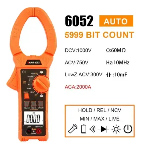 مولتی متر کلمپی ویکتور مدل Victor 6052