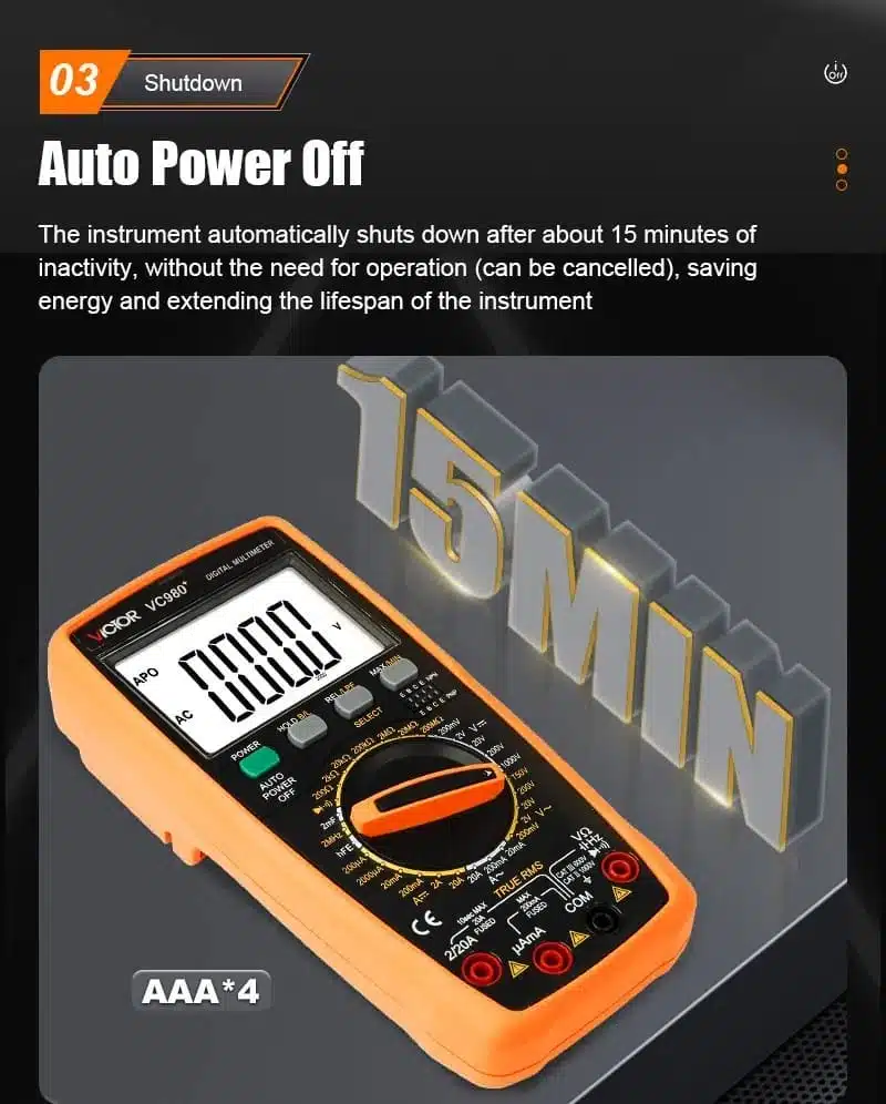 مولتی متر ویکتور مدل Victor VC9807A+ NEW