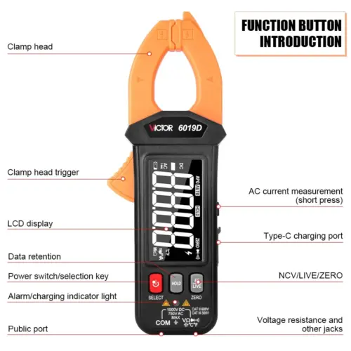 مولتی متر هوشمند ویکتور مدل Victor 6019D