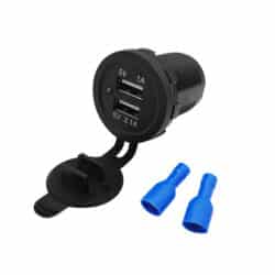 شارژر روپنلی خودرو با دو خروجی مدل 5V 1A و USB 5V 2.1A