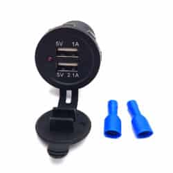 شارژر روپنلی خودرو با دو خروجی مدل 5V 1A و USB 5V 2.1A