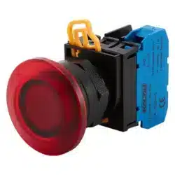 شستی فشاری خودنگهدار چراغ دار قارچی قرمز مدل KACON J2-3710MR A2
