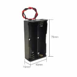 جاباطری سیم دار لیتیوم دوتایی مدل 18650