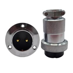 کانکتور فلزی نظامی 2 پین قطر 30 میلی متر مدل PIN GX30