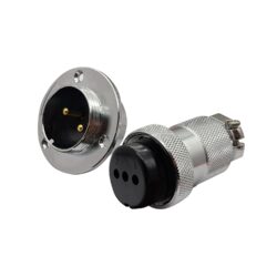 کانکتور فلزی نظامی 2 پین قطر 30 میلی متر مدل PIN GX30