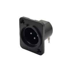 فیش کنون نری رو پنلی پایه روبردی XLR 3Pin Male