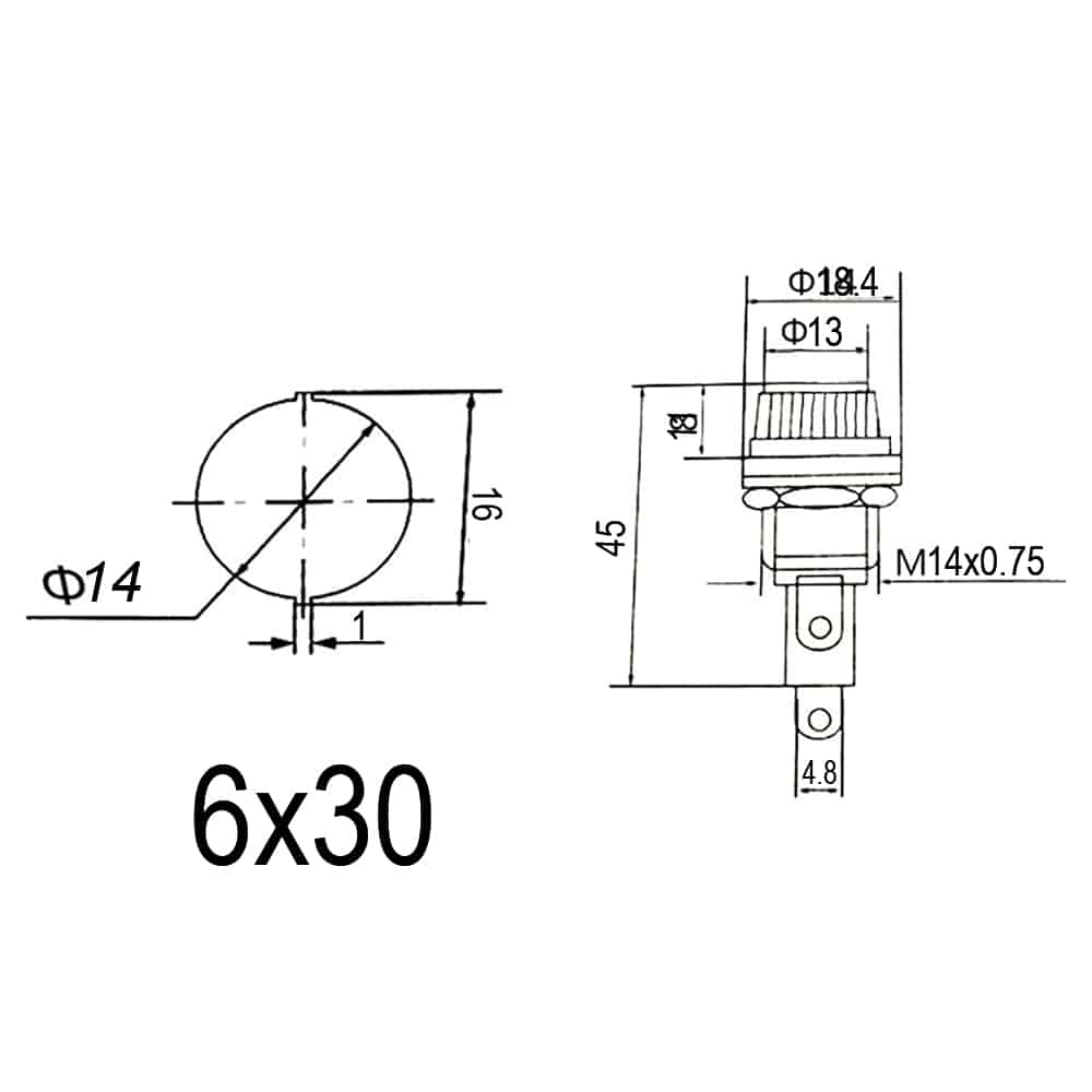 جا فیوزی روپنلی پیچی مدل 6X30