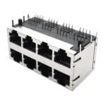 کانکتور شبکه مادگی روبردی مدل RJ45 2x4