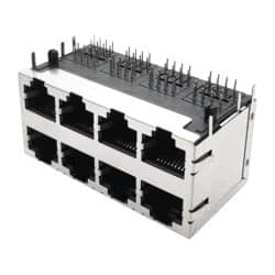 کانکتور شبکه مادگی روبردی مدل RJ45 2x4