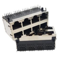 کانکتور شبکه مادگی روبردی مدل RJ45 2x4