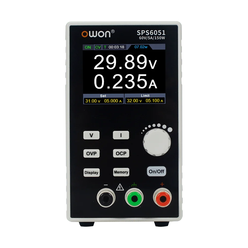 منبع تغذیه سوئیچینگ تک کانال اوون مدل OWON SPE6051 منبع تغذیه سوئیچینگ تک کانال اوون مدل OWON SPE6051