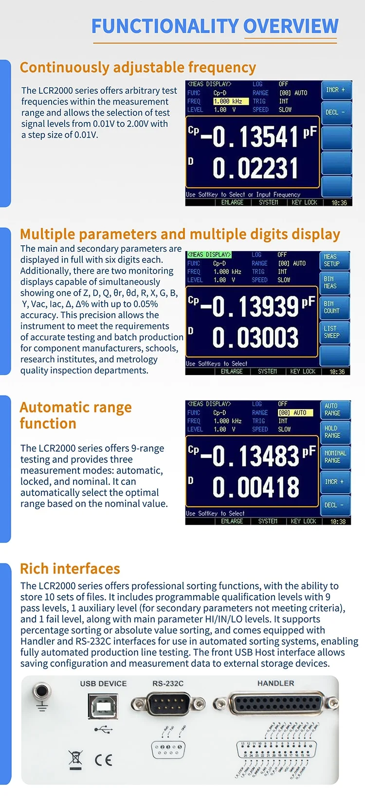 LCR متر رومیزی اوون مدل OWON سری 2000