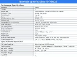 اسیلوسکوپ دستی دیجیتالی اوون مدل OWON HDS25