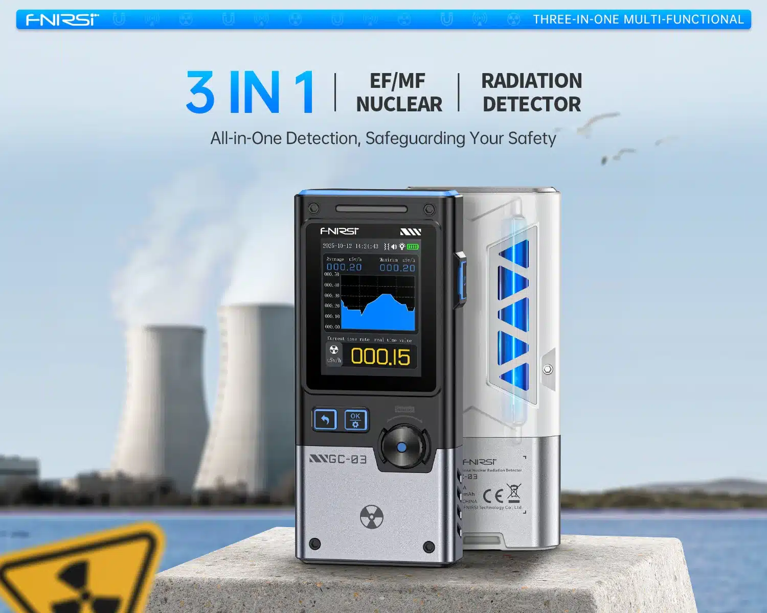 دستگاه تشخیص پرتو چندمنظوره فینرسی مدل FNIRSI GC-03