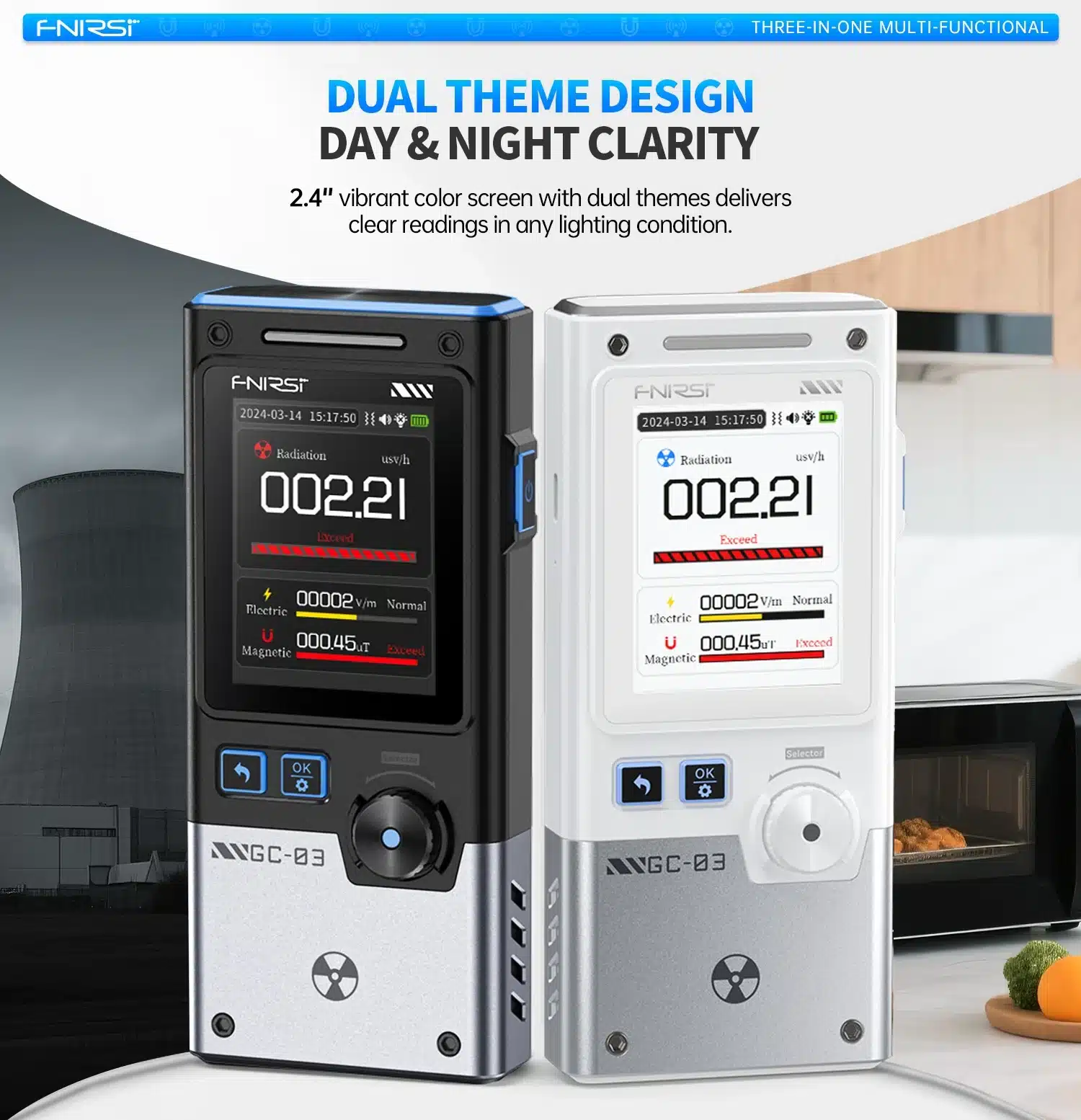 دستگاه تشخیص پرتو چندمنظوره فینرسی مدل FNIRSI GC-03