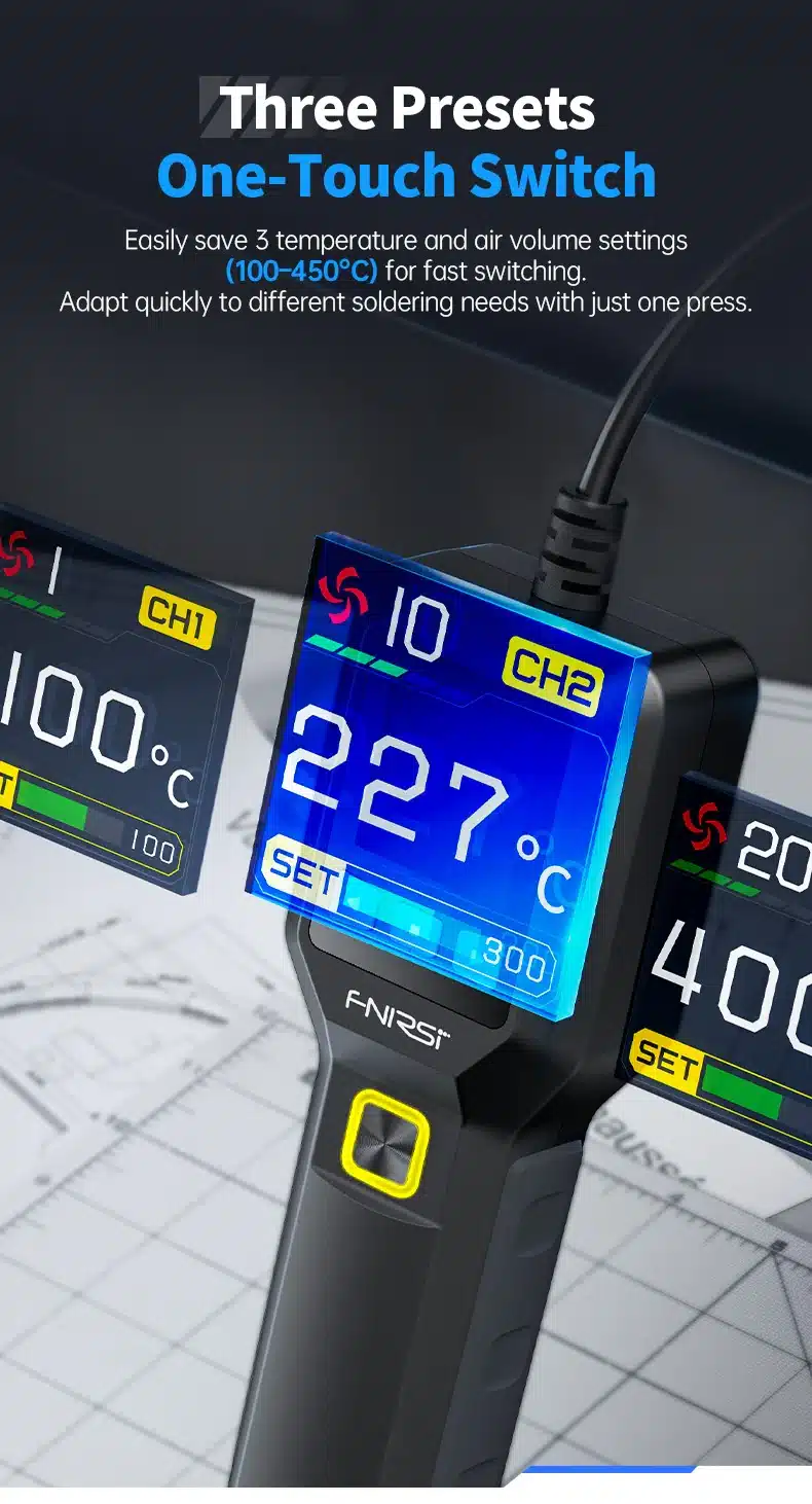 هیتر دستی هوشمند فینرسی مدل FNIRSI SAG-55 با توان 550 وات