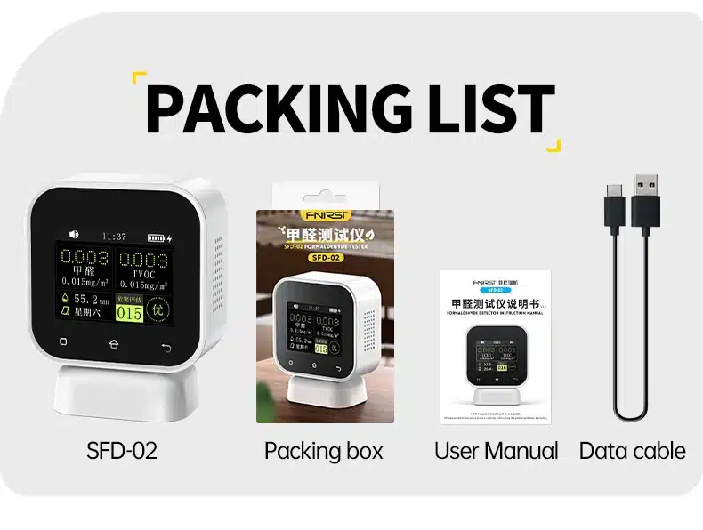 دستگاه پایش کیفیت هوای داخل ساختمان فینرسی مدل FNIRSI SFD-02